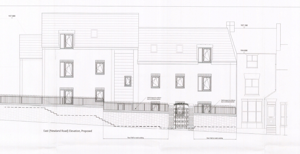 Newland Road wall changes?